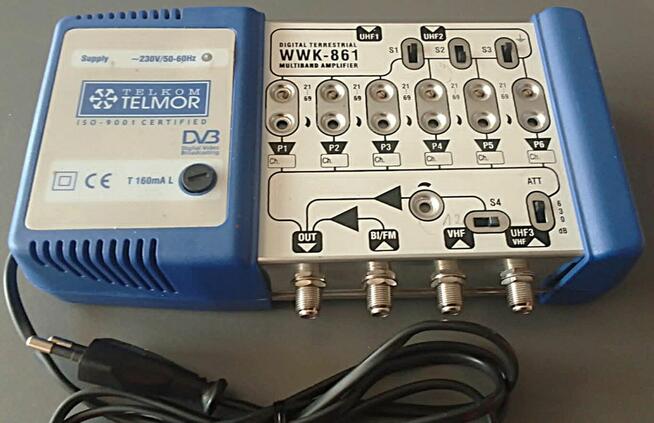 Wzmacniacz antenowy WWK-861 wielozakresowy kanałowy TELKOM