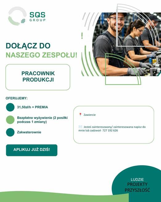 Pracownik produkcji i pakowania dań gotowych K/M