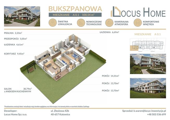 Mieszkanie 4-pokojowe Katowice ulica Bukszpanowa