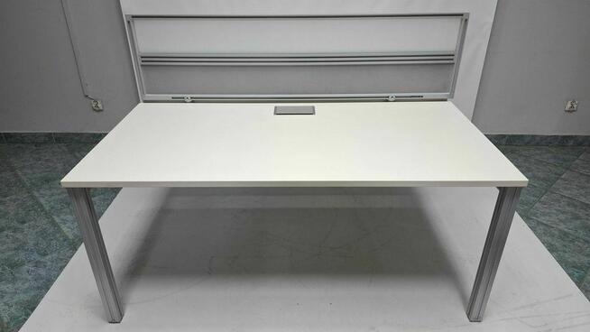 Biurko dwustanowiskowe typu bench Balma 160x165 białe