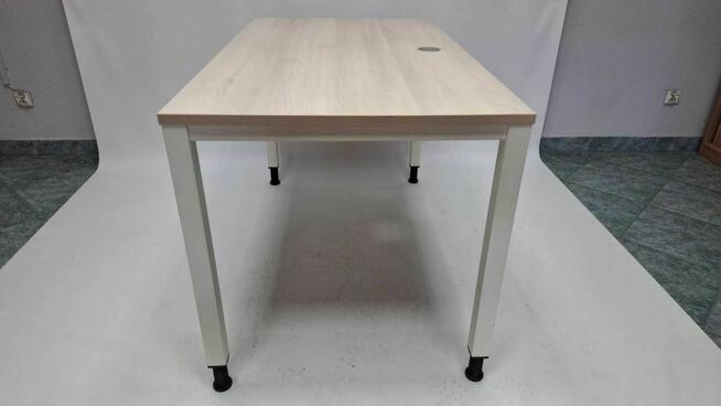 Biurko proste Balma 140 x 80 orzech rockford biała rama