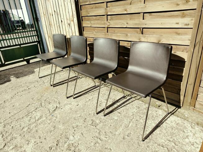 4 x krzesło IKEA Bernhard skóra naturalna