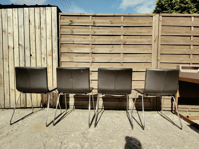 4 x krzesło IKEA Bernhard skóra naturalna