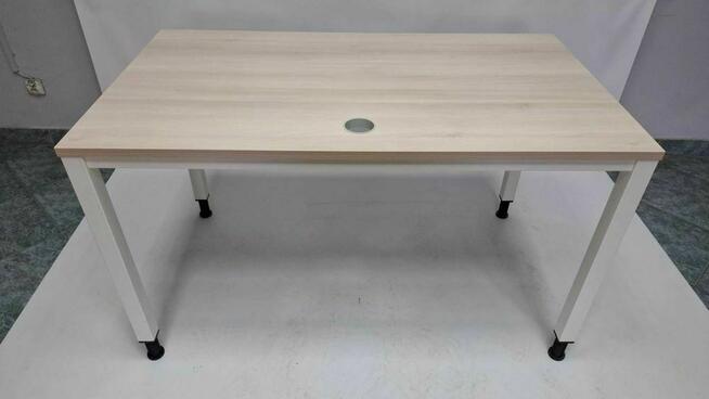 Biurko proste Balma 140 x 80 orzech rockford biała rama