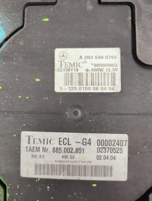 Kompletny wentylator Mercedes W203 - A 203 540 0788