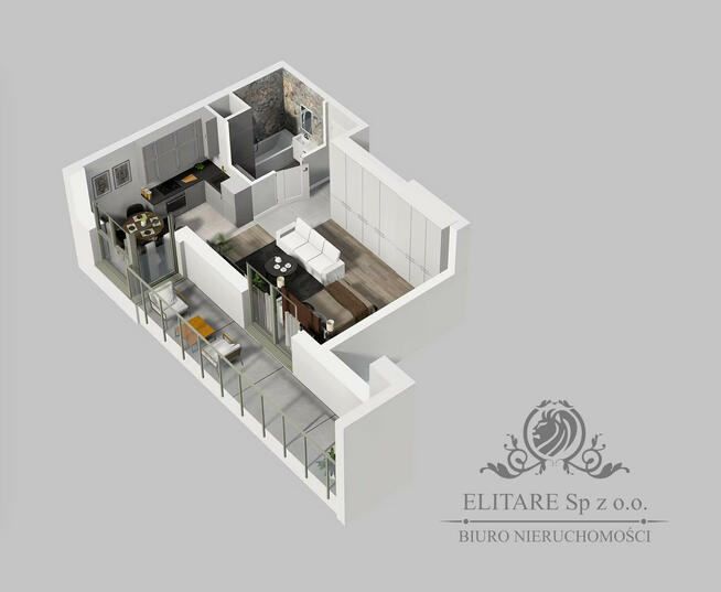 Mieszkanie 1pok. o pow 32,70m2 z loggią 15,27m2/ Reymonta Wrocław