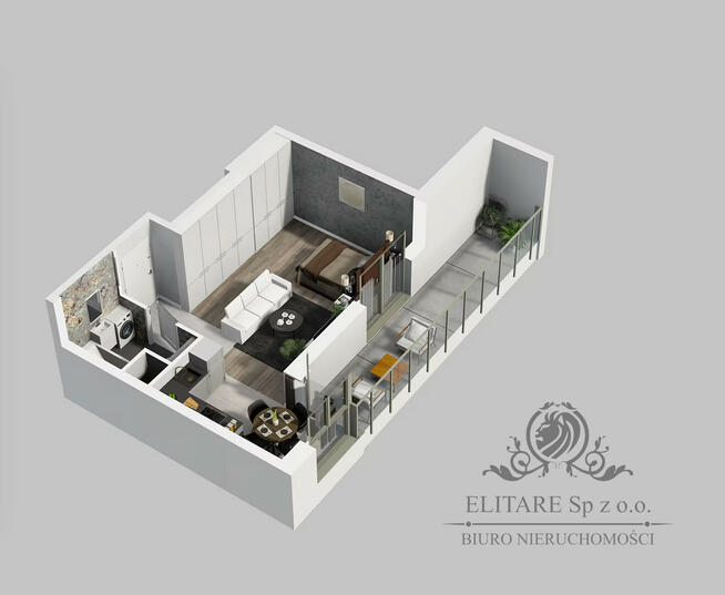 Mieszkanie 1pok. o pow 32,70m2 z loggią 15,27m2/ Reymonta Wrocław
