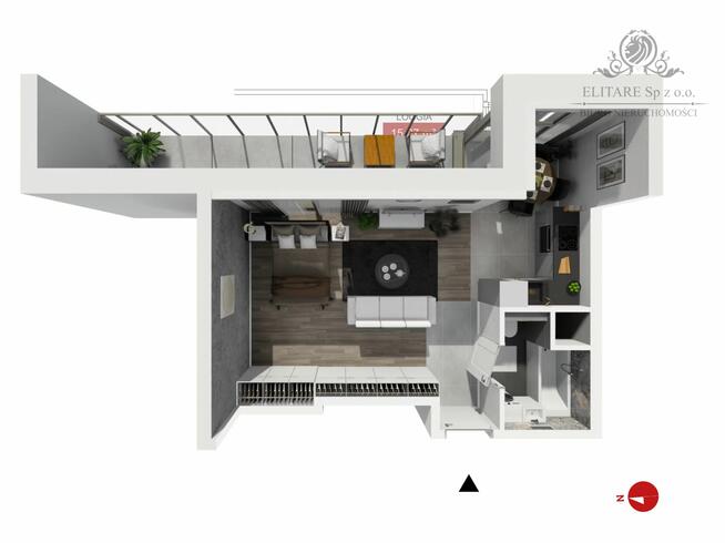 Mieszkanie 1pok. o pow 32,70m2 z loggią 15,27m2/ Reymonta Wrocław