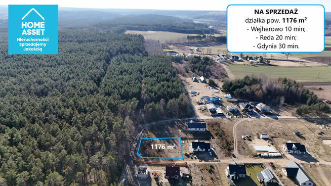 Warszkowo | Działka przy lesie | 1176 m²