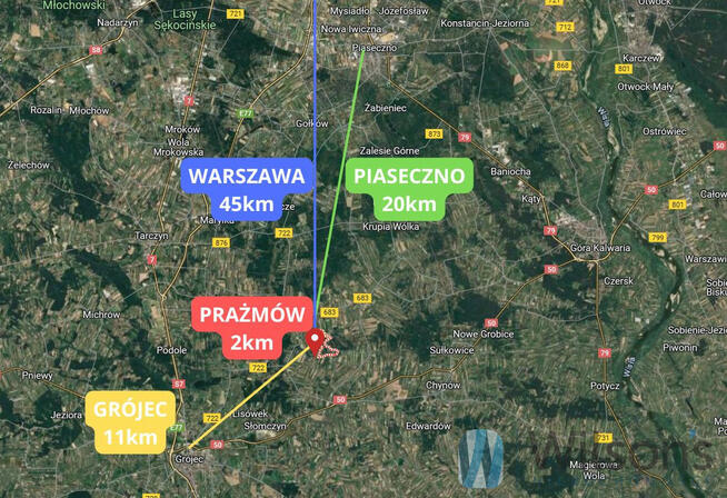 Działka budowlana Błonie gm. Prażmów,