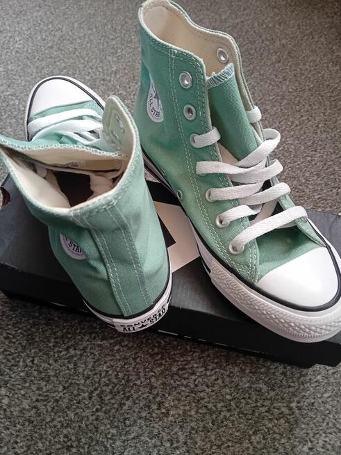Nowe trampki wysokie damskie Converse Hi Herby A06563C mięto