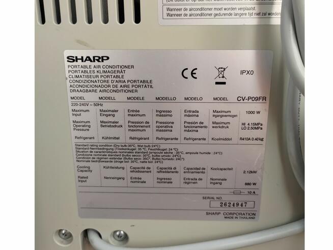 Klimatyzator przenośny 2kW Sharp CV-P09FR