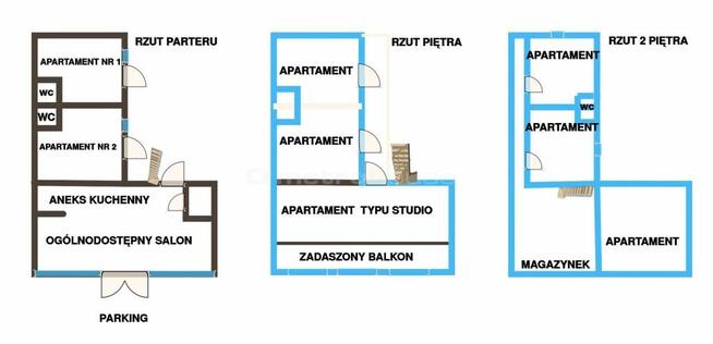 Pensjonat, 8 apartamentów, miejsca parkingowe !!