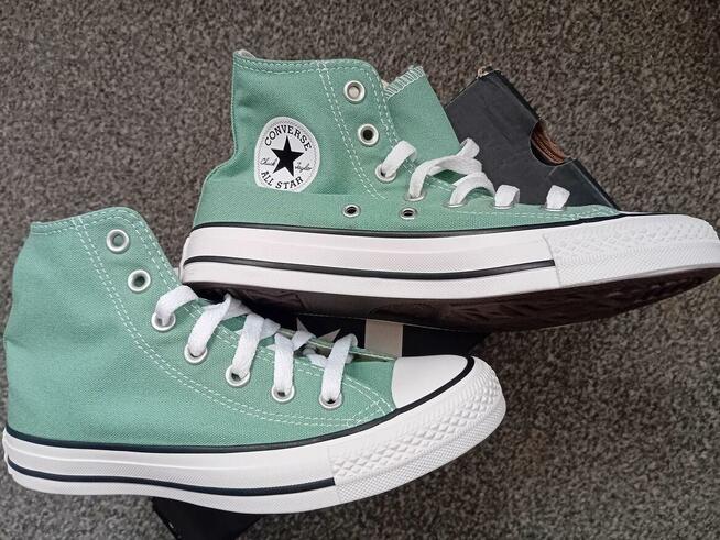 Nowe trampki wysokie damskie Converse Hi Herby A06563C mięto