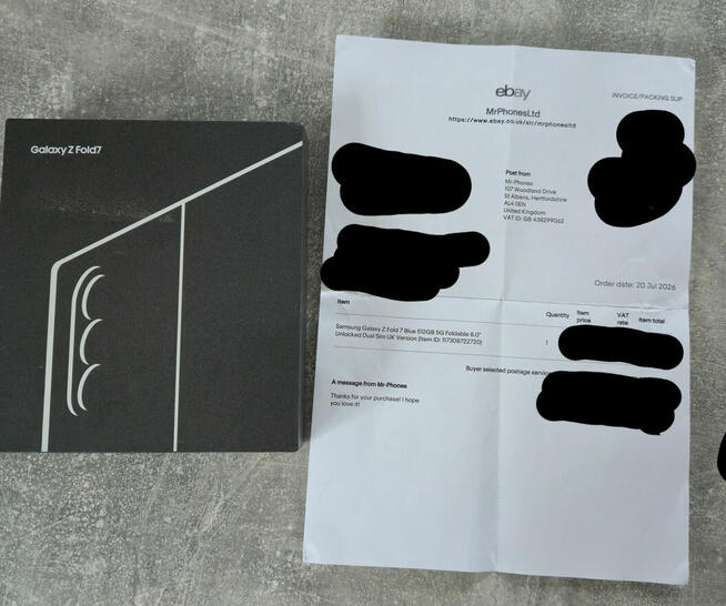 Samsung Galaxy Z Fold7 512GB Blue Shadow NOWY ZAPLOMBOWANY