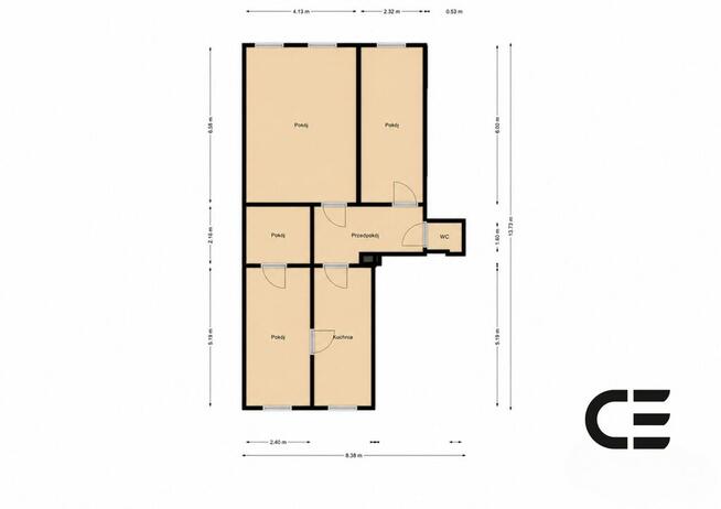 Nadodrze | 77,39 m² | do remontu | 549 tys.