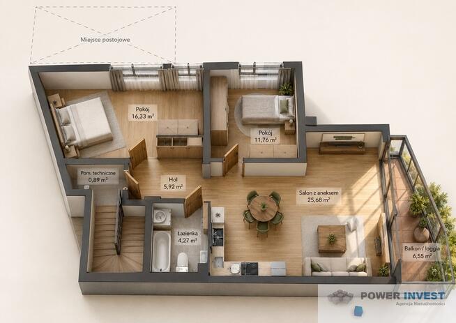 Loggia! Salon od południa! Kameralne! Zieleń wokół