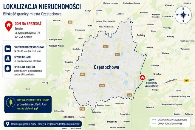 Dom parterowy 248 m2 z dużą działką piękna okolica poddasze