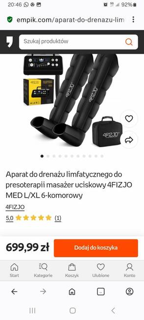 Spodnie do drenazu limfatycznego. 4fizjo. 6 komor.