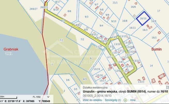 Działka budowlana Sumin gm. Urszulin, Sumin