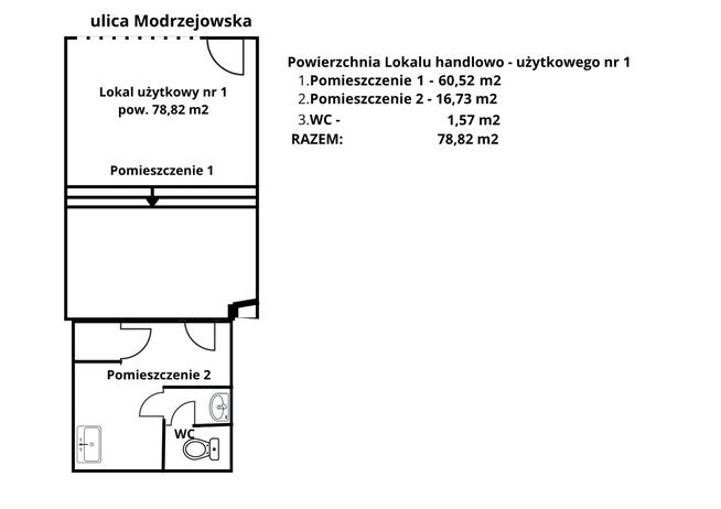 Lokal handlowo usługowy 79m2 ul. Modrzejowska 22