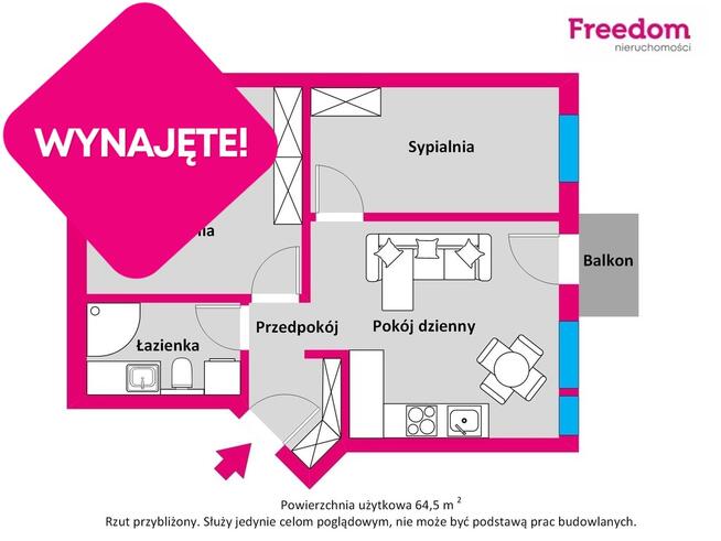 3 pokoje | dwustronne | balkon