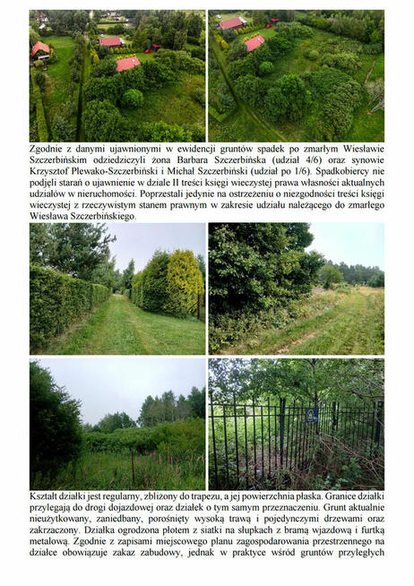 Syndyk sprzeda działkę Ostrowo Kolonia