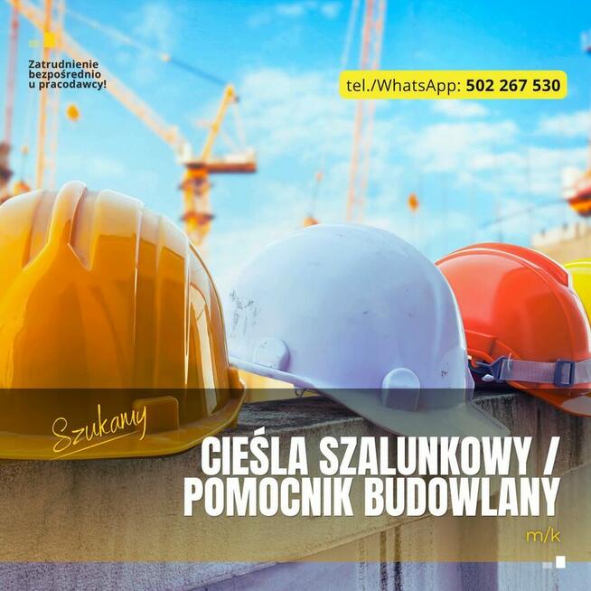 Cieśla szalunkowy / Pomocnik budowlany (m/k) – Niemcy