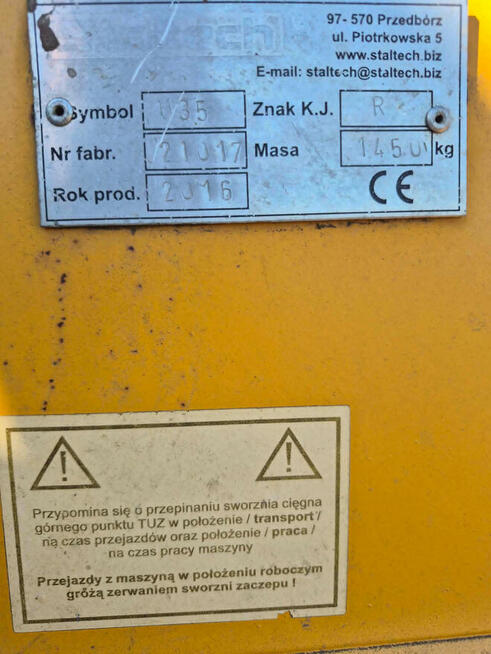 Zamienię bronę talerzową Staltech U35