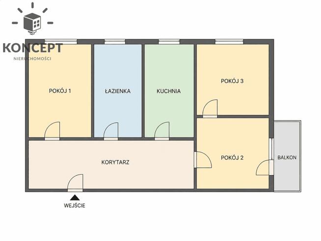 Ciche i rozkładowe 3-pokojowe mieszkanie z oddzielną kuchnią i balkonem | Biskup