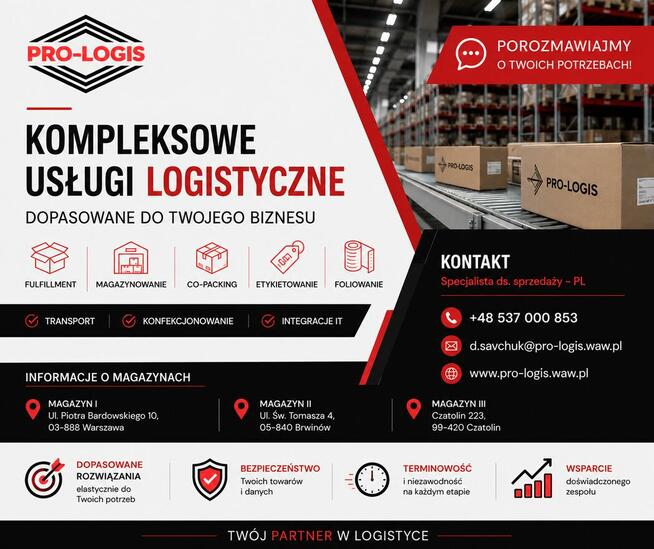 MAGAZYNOWANIE I LOGISTYKA DLA FIRM