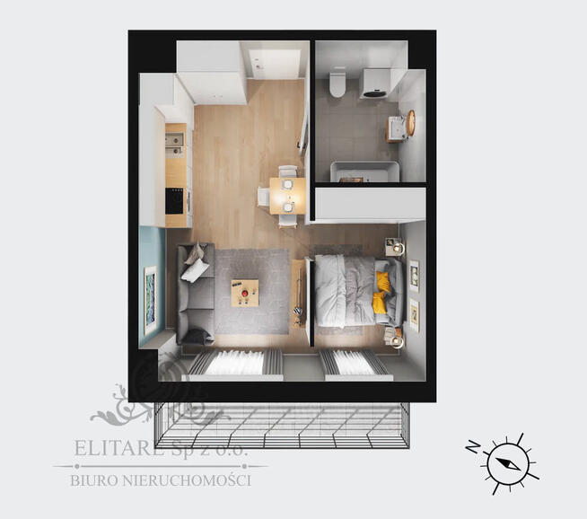 Mieszkanie 32,25m2 możliwość wydzielnia sypialni/duża loggia/Wrocław Szczepin