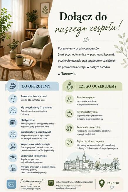 szukamy psychoterapeuty/tki do współpracy w ośrodku