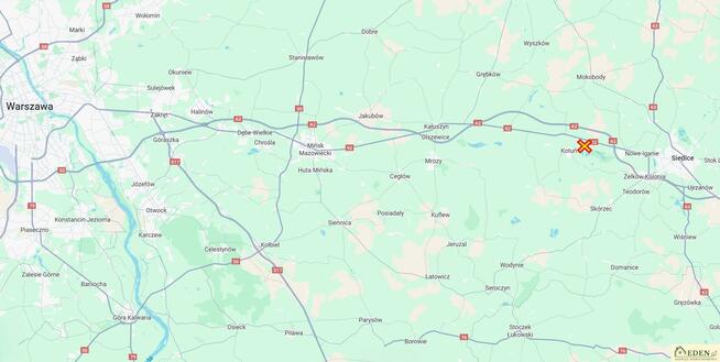 Działka budowlana Broszków gm. Kotuń, Południowa