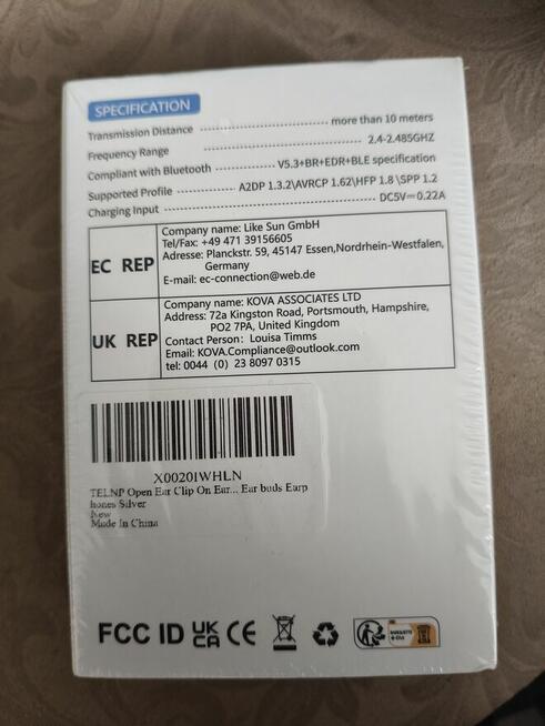 Bezprzewodowe słuchawki typu OWS (Open Wearable Stereo)