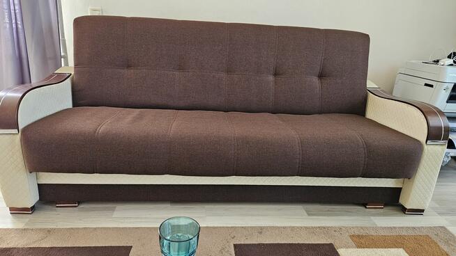 Komplet wypoczynkowy Volta w brązowo-beżowej wersji koloryst