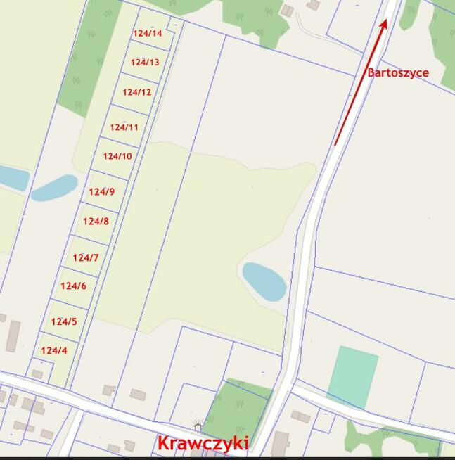 Działki budowlane w Krawczykach
