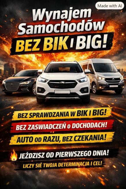 Wynajme auto bez bik I big