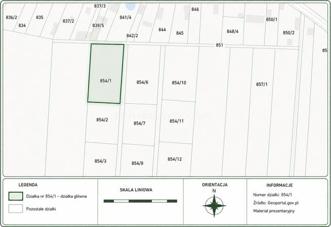 Działka 3322 m² w Klukachz pozwoleniem na budowę