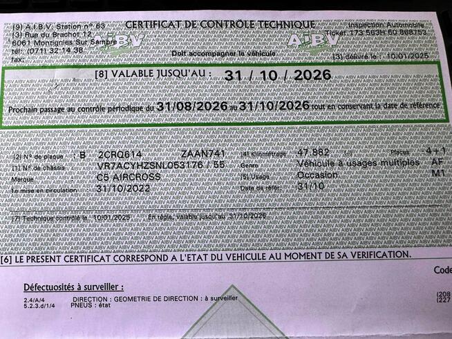 Citroen C5 Aircross Pisemna Gwarancja 12 miesięcy