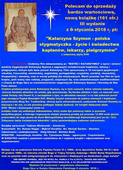 KATARZYNA SZYMON - książka o POLSKIEJ STYGMATYCZCE