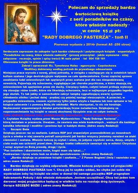RADY DOBREGO PASTERZA 1 i 2 tom- PORADNIK NA OBECNE CZASY