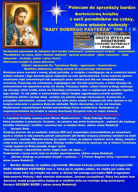 RADY DOBREGO PASTERZA 1 i 2 tom- PORADNIK NA OBECNE CZASY