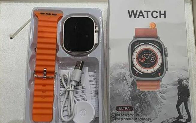 Nowy zegarek Smartwatch Ultra Amoled T800 pomiar tętna, prac