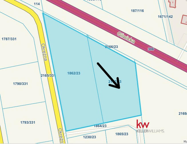 Działka inwestycyjna Paniówki gm. Gierałtowice, Okrężna