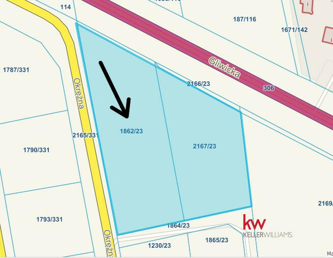 Działka inwestycyjna Paniówki gm. Gierałtowice, Okrężna