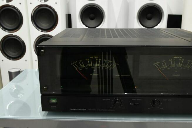 Onkyo M-5060R – końcówka mocy 2×130 W, wskaźniki VU