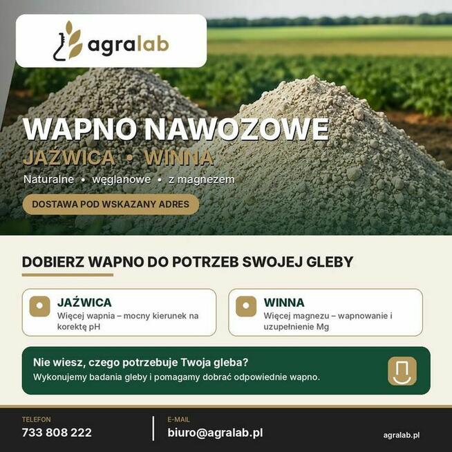 Wapno nawozowe z dostawą – Jaźwica i Winna