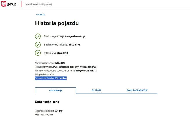Hyundai ix35 Benzyna Zarejestrowany Ubezpieczony