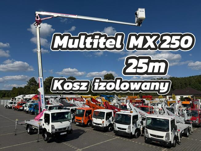 Nissan Cabstar Podnośnik Koszowy Zwyżka Multitel MX 250 UDT MZ 250 Steel Versalift P7